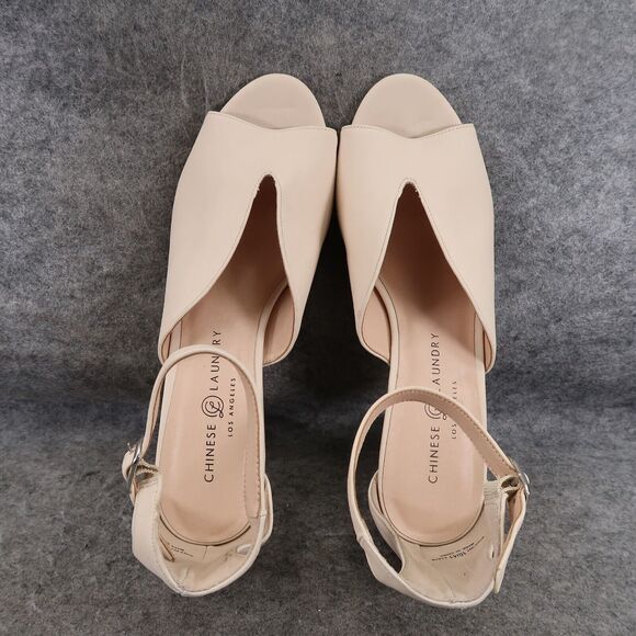 Chinese Laundry Shoes Womens 10 Pump Sandal Ankle Strap Cut Out Open Toe Formal - Picture 8 of 14